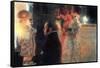 Schubert at the Piano-Gustav Klimt-Framed Stretched Canvas