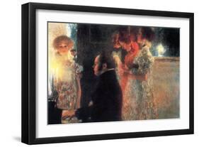 Schubert at the Piano-Gustav Klimt-Framed Art Print