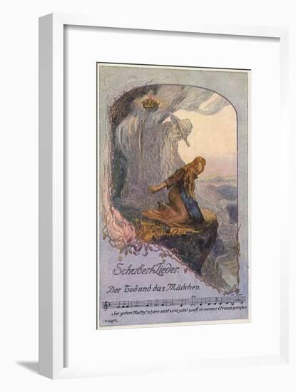 Schubert, Death, Maiden-Otto Elsner-Framed Art Print
