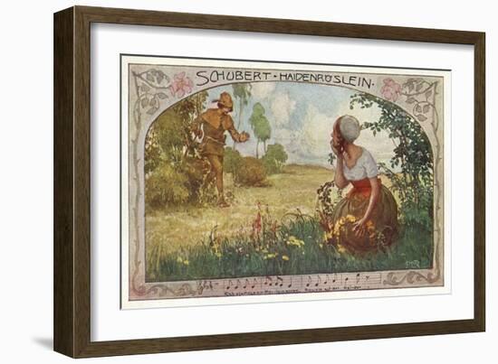 Schubert, Heidenroslein-null-Framed Art Print