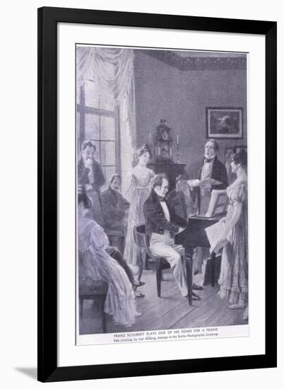Schubert Plays a Song for a Friend-Carl Rohling-Framed Giclee Print