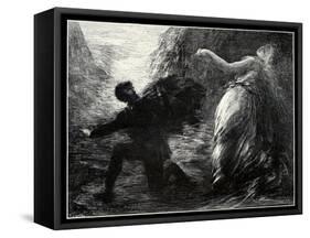 Schumann's 'Manfred' -scene by-Henri Fantin-Latour-Framed Stretched Canvas