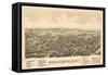 Schuylerville, New York - Panoramic Map-Lantern Press-Framed Stretched Canvas