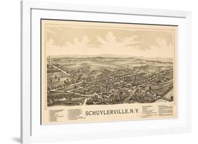 Schuylerville, New York - Panoramic Map-Lantern Press-Framed Art Print