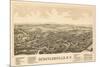 Schuylerville, New York - Panoramic Map-Lantern Press-Mounted Art Print