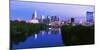 Schuylkill River with skyscrapers in the background, Philadelphia, Pennsylvania, USA-null-Mounted Photographic Print