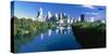 Schuylkill River with skyscrapers in the background, Philadelphia, Pennsylvania, USA-null-Stretched Canvas