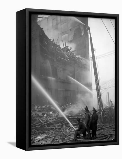 Schwabacher Hardware Company Fire, February 11, 1905, Seattle-Ashael Curtis-Framed Stretched Canvas