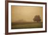 Schwartz - Foggy Barn-Don Schwartz-Framed Art Print