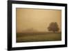 Schwartz - Foggy Barn-Don Schwartz-Framed Art Print