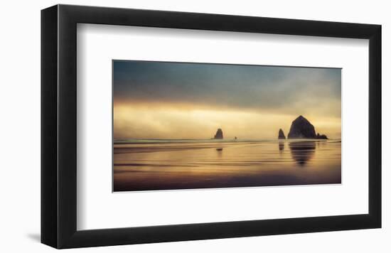 Schwartz - Haystack Sunset-Don Schwartz-Framed Art Print