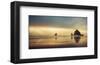 Schwartz - Haystack Sunset-Don Schwartz-Framed Art Print