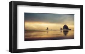 Schwartz - Haystack Sunset-Don Schwartz-Framed Art Print