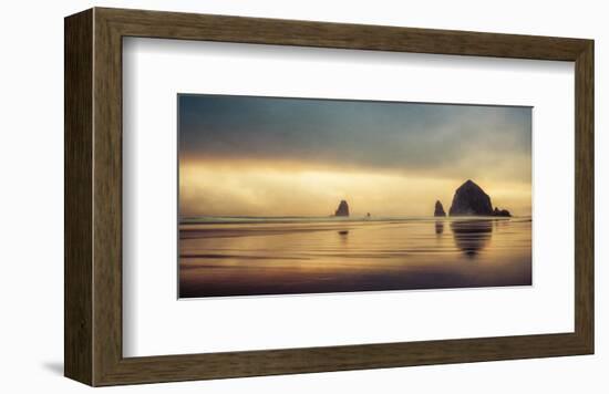 Schwartz - Haystack Sunset-Don Schwartz-Framed Art Print