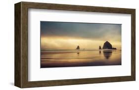 Schwartz - Haystack Sunset-Don Schwartz-Framed Art Print