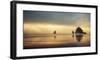 Schwartz - Haystack Sunset-Don Schwartz-Framed Art Print