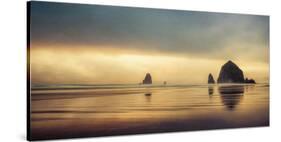 Schwartz - Haystack Sunset-Don Schwartz-Stretched Canvas