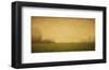 Schwartz - Red Barn in the Fog-Don Schwartz-Framed Art Print