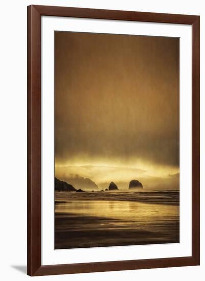 Schwartz - Sea Stacks at Sunset-Don Schwartz-Framed Premium Giclee Print