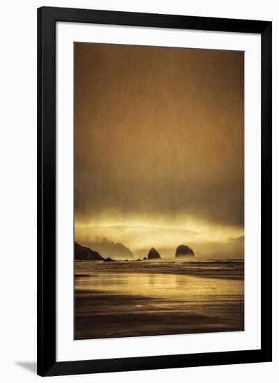 Schwartz - Sea Stacks at Sunset-Don Schwartz-Framed Art Print