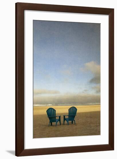 Schwartz - Two Beach Chairs-Don Schwartz-Framed Art Print