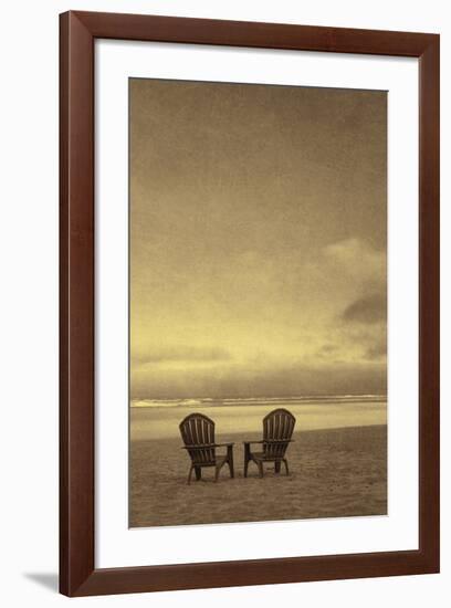 Schwartz - Two Beach Chairs-Don Schwartz-Framed Art Print