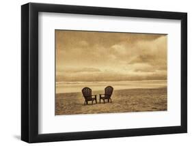 Schwartz - Two Chairs on the Sand-Don Schwartz-Framed Premium Giclee Print