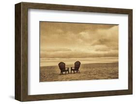 Schwartz - Two Chairs on the Sand-Don Schwartz-Framed Premium Giclee Print