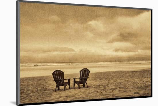 Schwartz - Two Chairs on the Sand-Don Schwartz-Mounted Premium Giclee Print