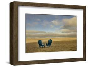 Schwartz - Two Chairs on the Sand-Don Schwartz-Framed Art Print