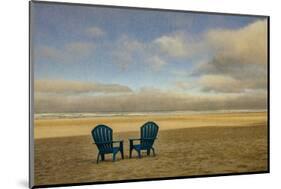 Schwartz - Two Chairs on the Sand-Don Schwartz-Mounted Art Print