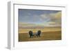 Schwartz - Two Chairs on the Sand-Don Schwartz-Framed Art Print