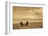 Schwartz - Two Chairs on the Sand-Don Schwartz-Framed Art Print