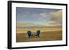 Schwartz - Two Chairs on the Sand-Don Schwartz-Framed Art Print