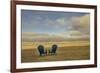 Schwartz - Two Chairs on the Sand-Don Schwartz-Framed Art Print