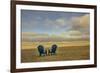 Schwartz - Two Chairs on the Sand-Don Schwartz-Framed Art Print