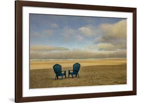 Schwartz - Two Chairs on the Sand-Don Schwartz-Framed Art Print