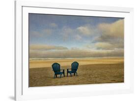 Schwartz - Two Chairs on the Sand-Don Schwartz-Framed Art Print