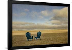 Schwartz - Two Chairs on the Sand-Don Schwartz-Framed Art Print