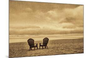 Schwartz - Two Chairs on the Sand-Don Schwartz-Mounted Art Print