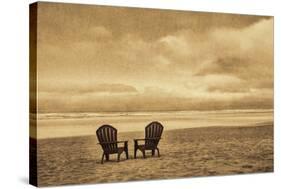 Schwartz - Two Chairs on the Sand-Don Schwartz-Stretched Canvas