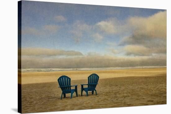 Schwartz - Two Chairs on the Sand-Don Schwartz-Stretched Canvas