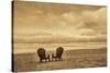 Schwartz - Two Chairs on the Sand-Don Schwartz-Stretched Canvas