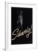 Schweig!-Ferry Ahrle-Framed Art Print