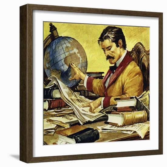 Schweitzer Read That There Was a Shortage of Workers in the Congo-Carlos Gabriel Roume-Framed Giclee Print