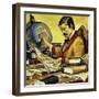 Schweitzer Read That There Was a Shortage of Workers in the Congo-Carlos Gabriel Roume-Framed Giclee Print