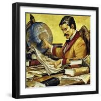 Schweitzer Read That There Was a Shortage of Workers in the Congo-Carlos Gabriel Roume-Framed Giclee Print