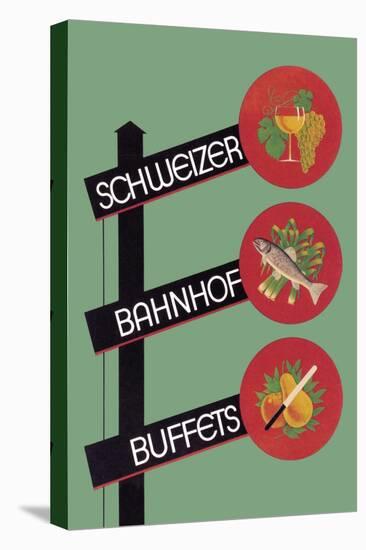 Schweizer Bahnhof Buffets-Charles Kuhn-Stretched Canvas