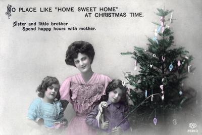 No Place Like Home Sweet Home at Christmas Time, Greetings Card, C1900-1919