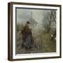 Schwerer Gang (Der Gang Nach Bethlehem), um 1890-Fritz von Uhde-Framed Giclee Print